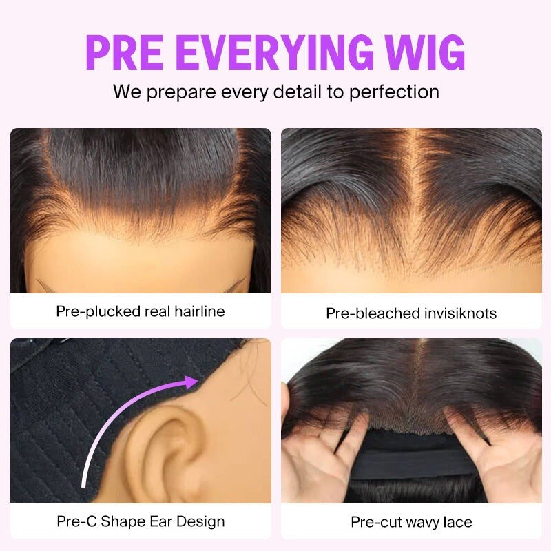 Chic Luxe Hair Glueless Pre-Cut Lace Front Wear Go Straight Long Wig | 100% Human Hair