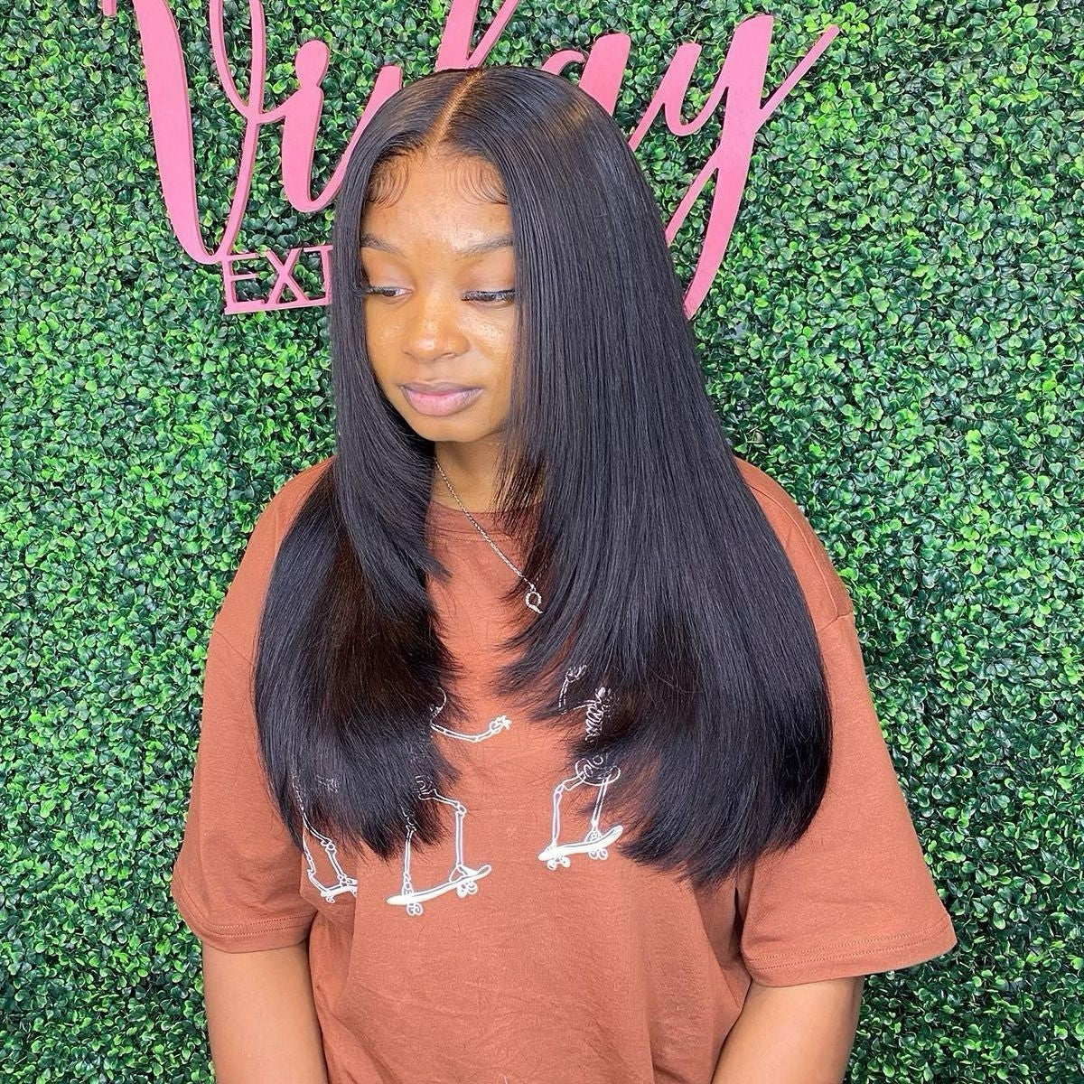 Chic Luxe Hair Straight Hair With Layers Shoulder Length Glueless HD Lace Wig | 100% Human Hair | 250% Density