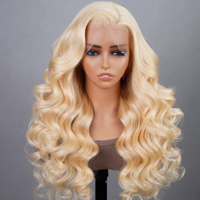 Chic Luxe Hair Full Wig Straight Wavy Lace Front Long 613 Blonde | 100% Human Hair