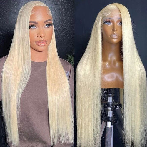Chic Luxe Hair Full Wig Straight Wavy Lace Front Long 613 Blonde | 100% Human Hair