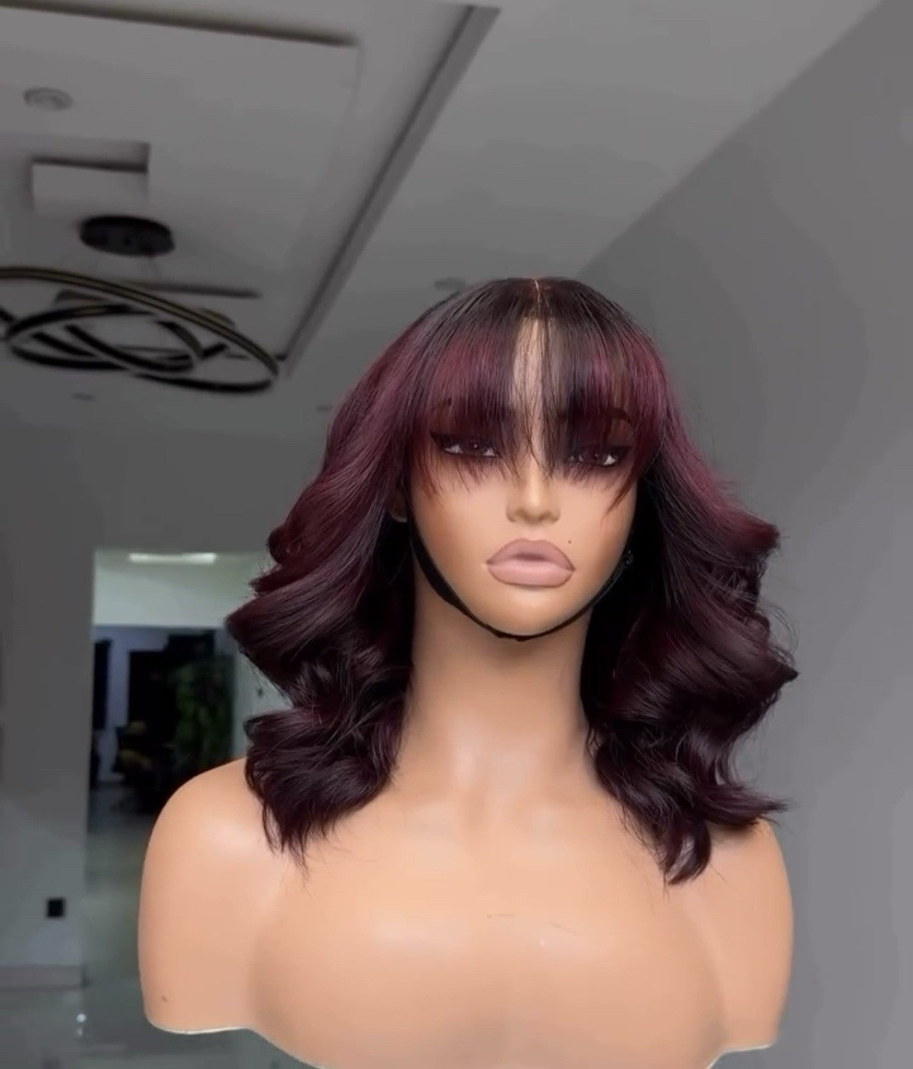 Chic Luxe Hair Vietnamese SDD Lace Front Wavy Glueless Fringe Bob Wig | 100% Vietnamese Hair | 250% Density