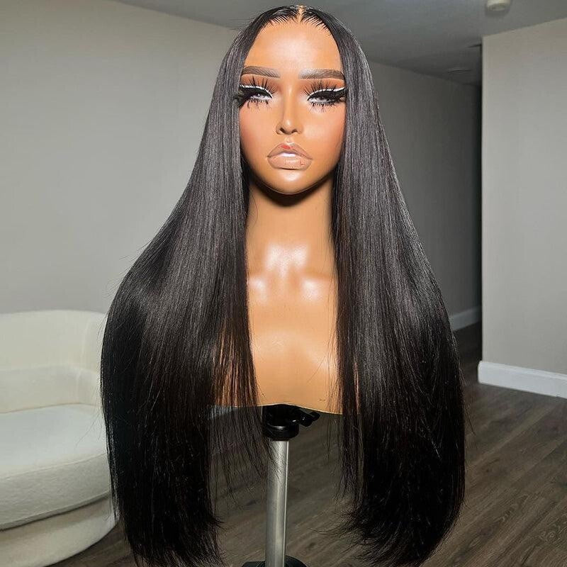 Chic Luxe Hair Glueless Pre-Cut Lace Front Wear Go Straight Long Wig | 100% Human Hair