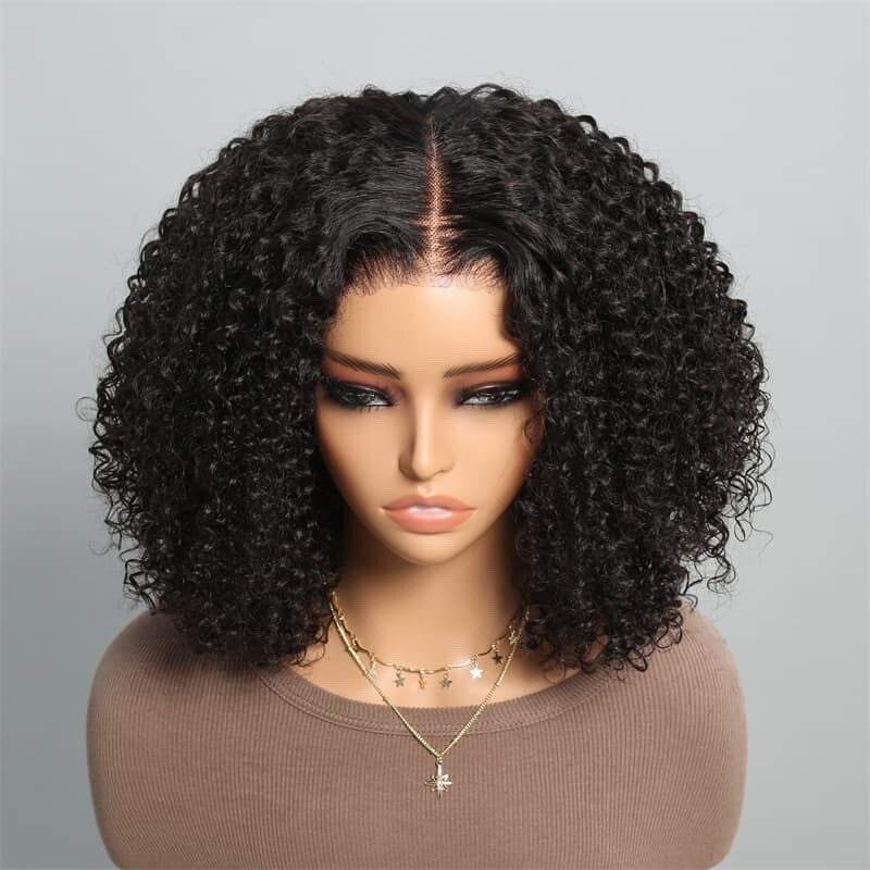 Chic Luxe Hair Full Glueless Wear & Go Curly Lace Front Short Bob Wig | 250% Density | 100% Human Hair