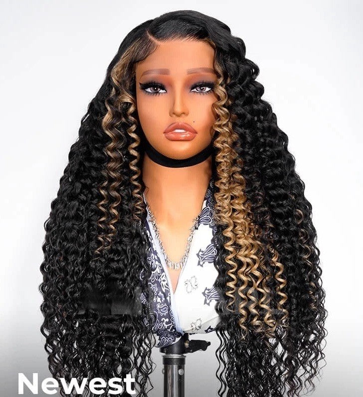 Chic Luxe Hair Pre Everything Side Part Highlight Deep Wave 13x4 Lace Glueless Wig | 100% Human Hair | 250% Density