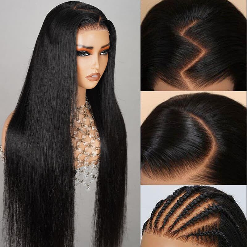 Chic Luxe Hair Glueless Pre-Cut Lace Front Wear Go Straight Long Wig | 100% Human Hair