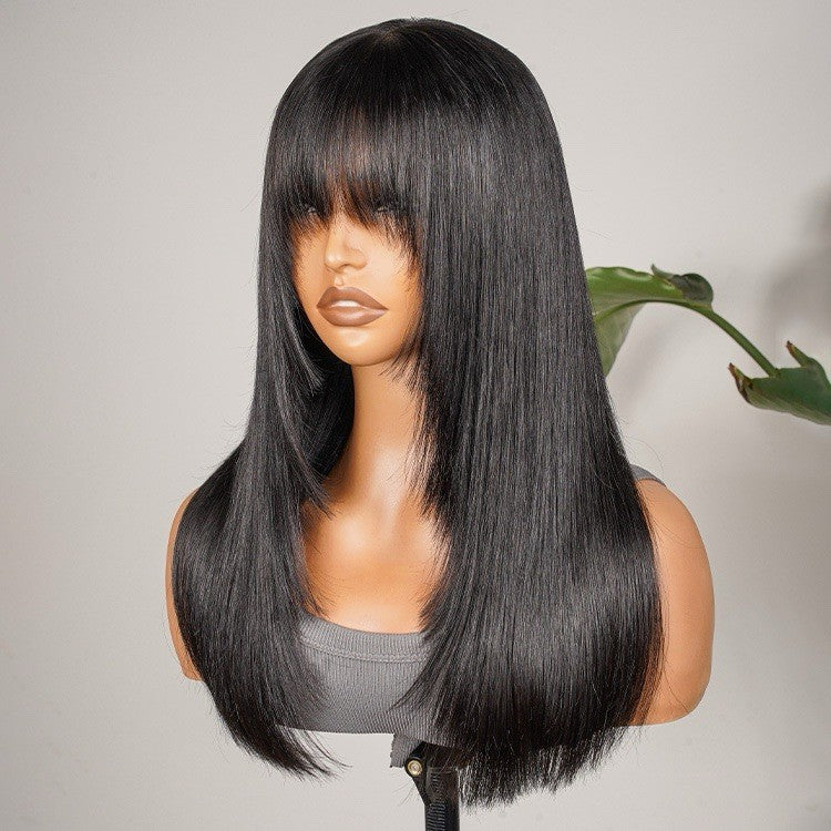 Chic Luxe Hair Ready To Wear Glueless Lace Front Wig With Bangs | 100% Human Hair
