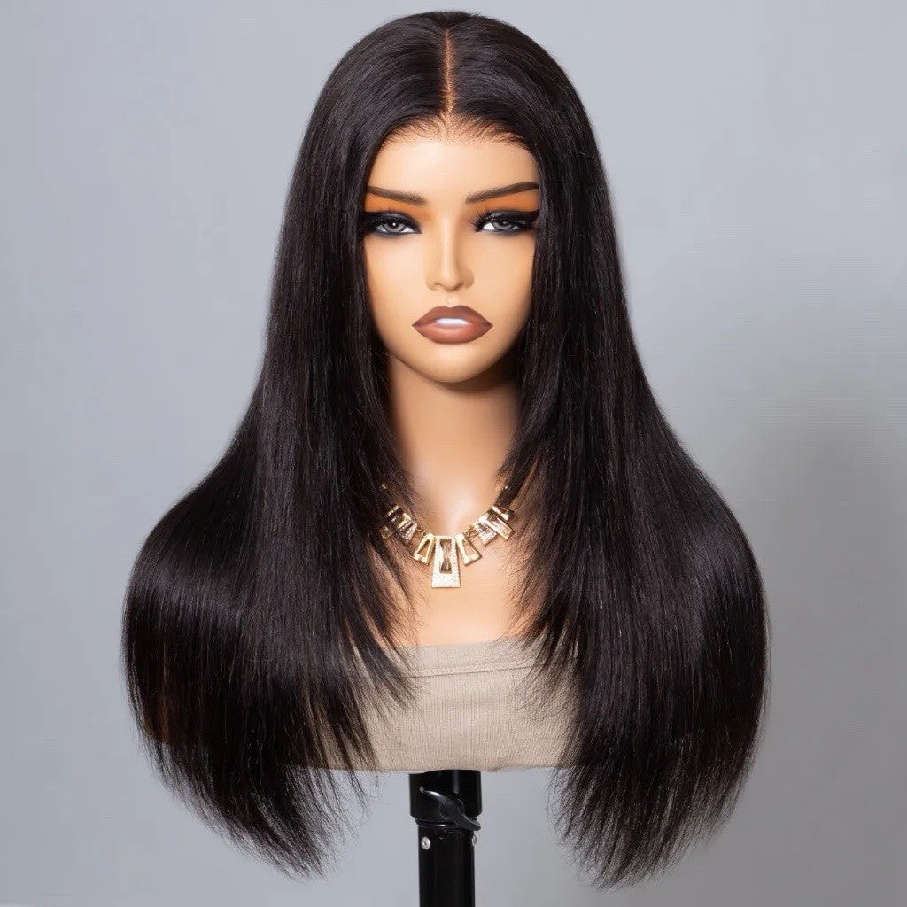 Chic Luxe Hair Straight Hair With Layers Shoulder Length Glueless HD Lace Wig | 100% Human Hair | 250% Density