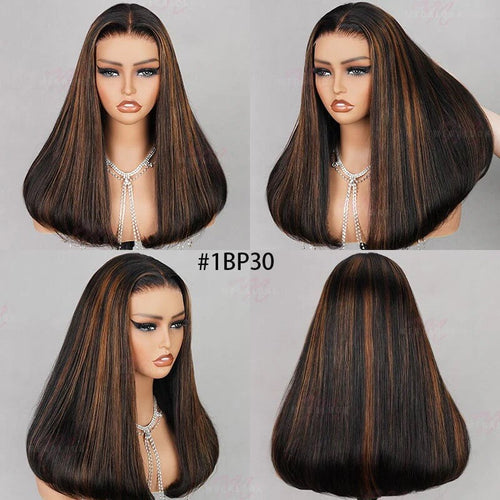 Chic Luxe Hair Glueless Lace Front Layered Cut Straight Wear And Go Short Wig | 100% Human Hair