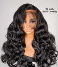 Chic Luxe Hair Glueless Salon Style Bouncy Wavy Frontal Side Part Ready To Go Wig | 100% Human Hair