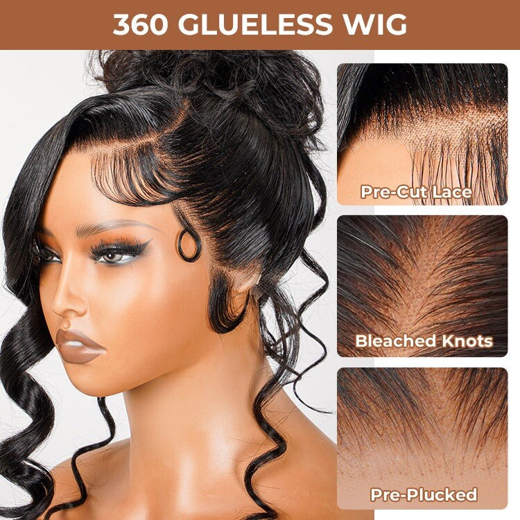 Chic Luxe Hair Glueless Ready To Wear 360 Lace Front Pre-Styled Wig | 100% Human Hair