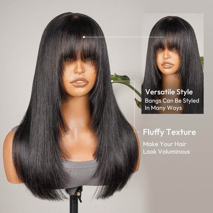 Chic Luxe Hair Ready To Wear Glueless Lace Front Wig With Bangs | 100% Human Hair