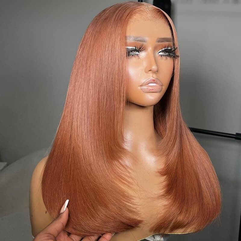 Chic Luxe Hair Layered Cut Glueless Lace Front Straight Wear And Go Short Wig | 100% Human Hair