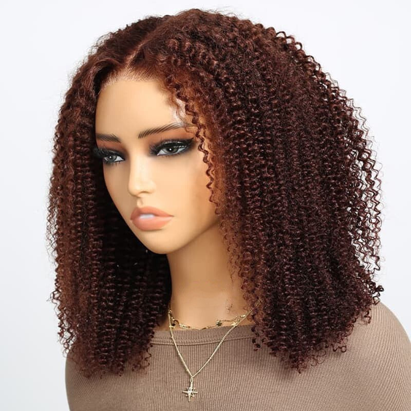Chic Luxe Hair Glueless Wear And Go Lace Front Kinky Curly Short Wig | 250% Density | 100% Human Hair