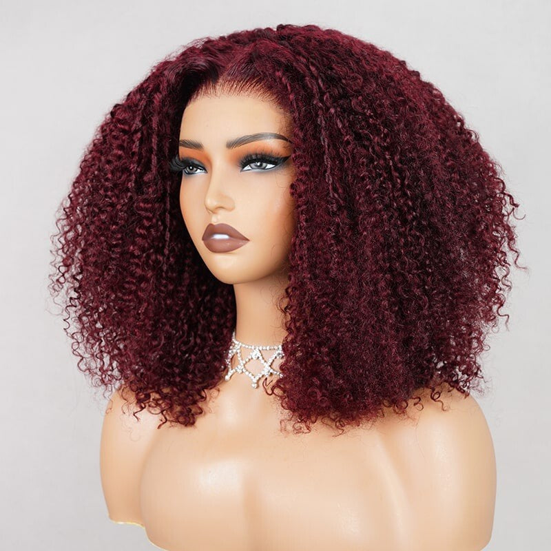 Chic Luxe Hair Glueless Wear & Go Lace Pre-Cut Front Kinky Curly Wig | 100% Human Hair