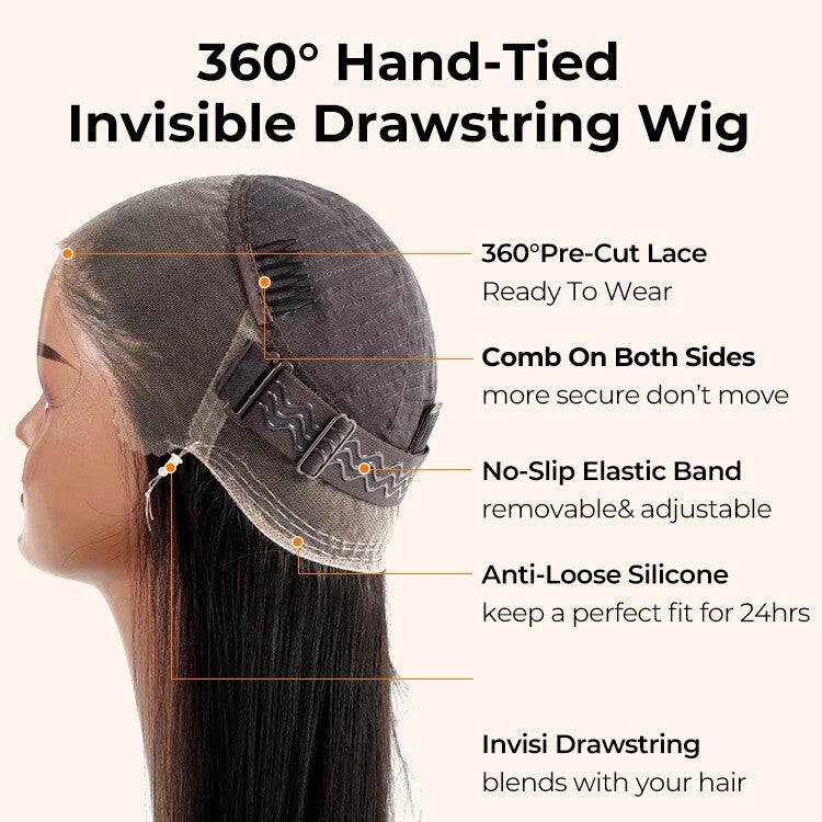 Chic Luxe Hair Glueless Ready To Wear 360 Lace Front Pre-Styled Wig | 100% Human Hair