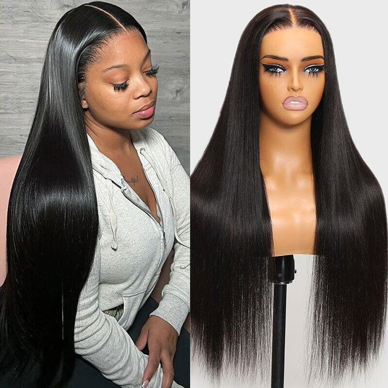 Chic Luxe Hair Glueless Pre-Cut Lace Front Wear Go Straight Long Wig | 100% Human Hair