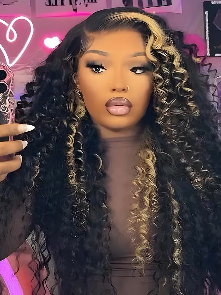 Chic Luxe Hair Pre Everything Side Part Highlight Deep Wave 13x4 Lace Glueless Wig | 100% Human Hair | 250% Density