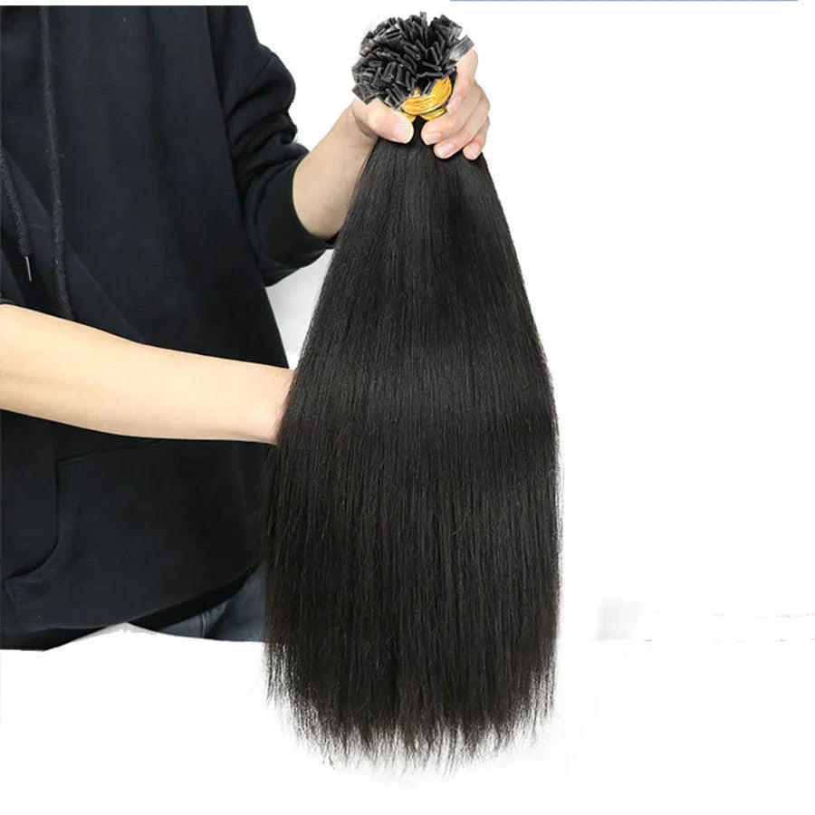 Flat Tip Yaki Human Hair Pre Bonded Keratin Fusion K Tip