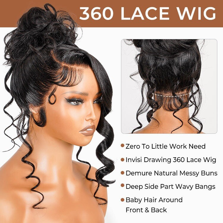 Chic Luxe Hair Glueless Ready To Wear 360 Lace Front Pre-Styled Wig | 100% Human Hair