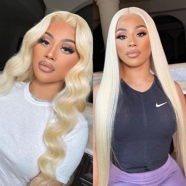 Chic Luxe Hair Full Wig Straight Wavy Lace Front Long 613 Blonde | 100% Human Hair