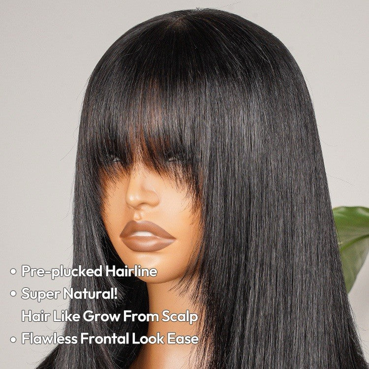 Chic Luxe Hair Ready To Wear Glueless Lace Front Wig With Bangs | 100% Human Hair