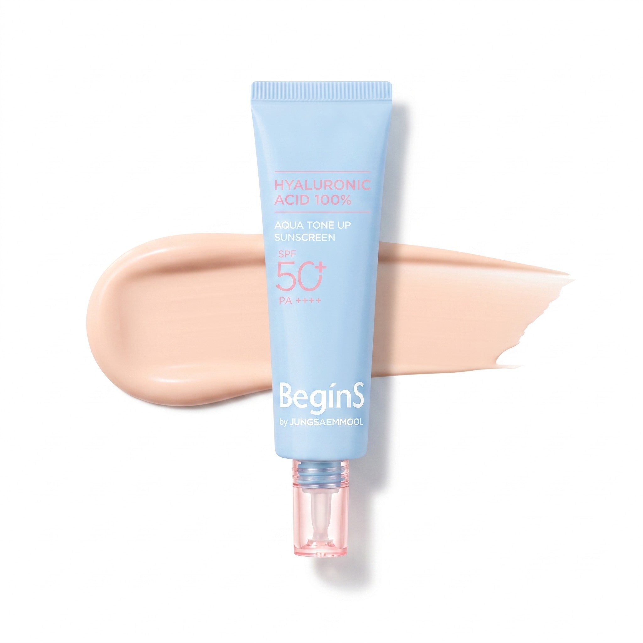 BeginS by JUNGSAEMMOOL Hyaluronic Acid 100% Aqua Tone Up Sunscreen 50ml (واقي شمس أكوا لتفتيح لون البشرة بحمض الهيالورونيك 100%) 50 مل