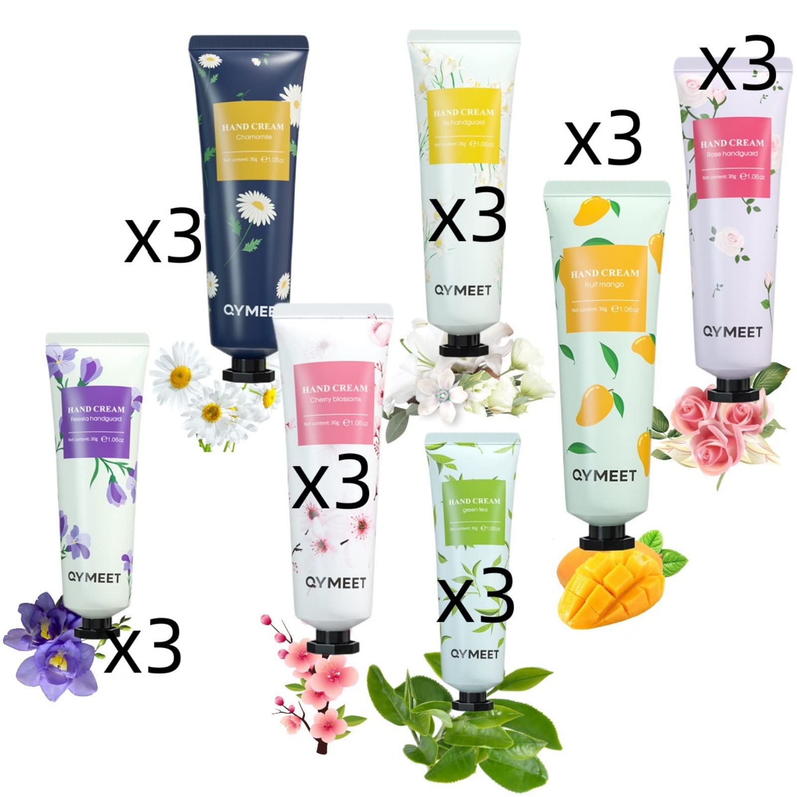 5iktery 21-Pack Hand Cream Gift Set – Deep Hydration, 7 Scents, 30ml Tubes