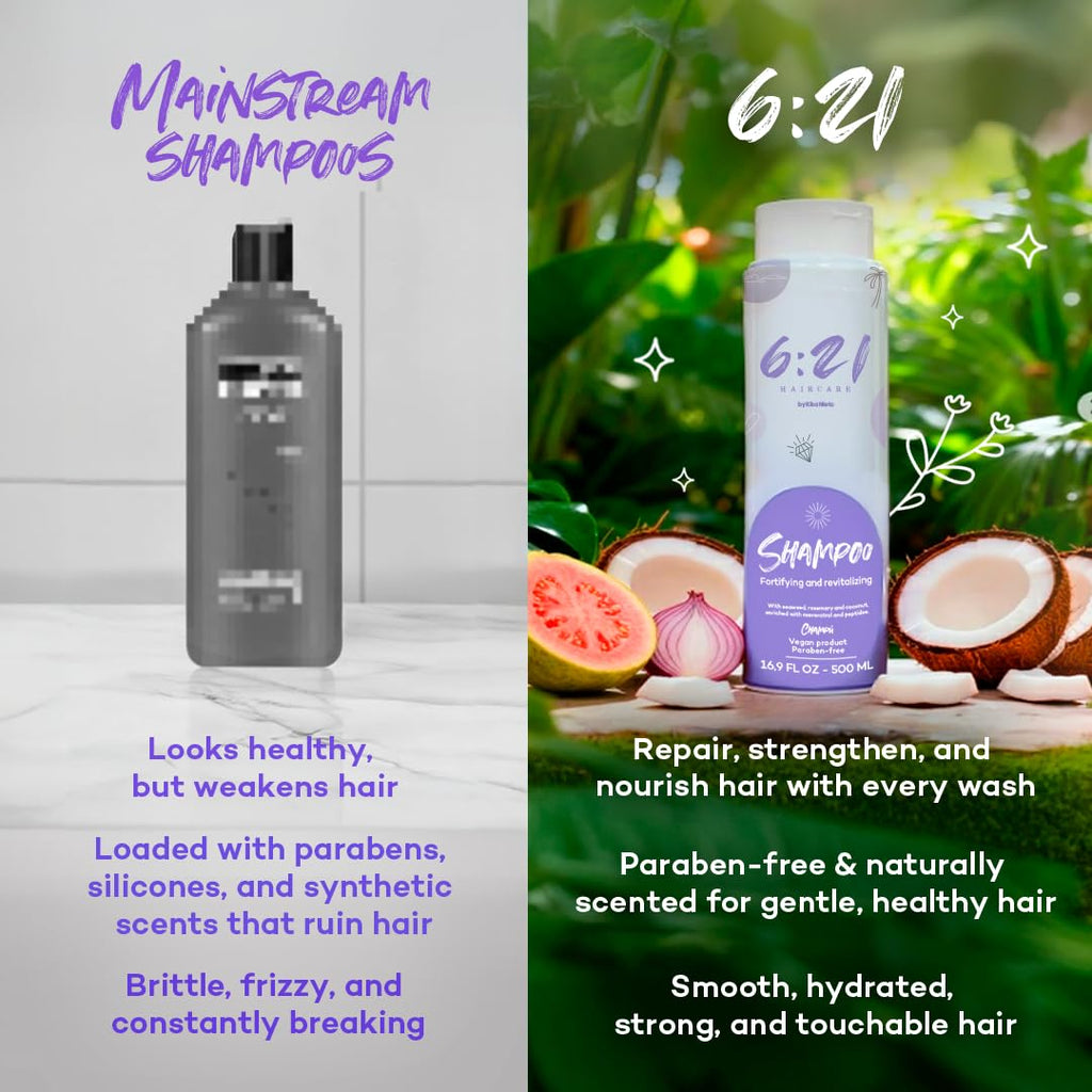 6:21 Haircare Onion & Rosemary Hair Growth Shampoo – Sulfate-Free, 16.9 oz by Kika Nieto