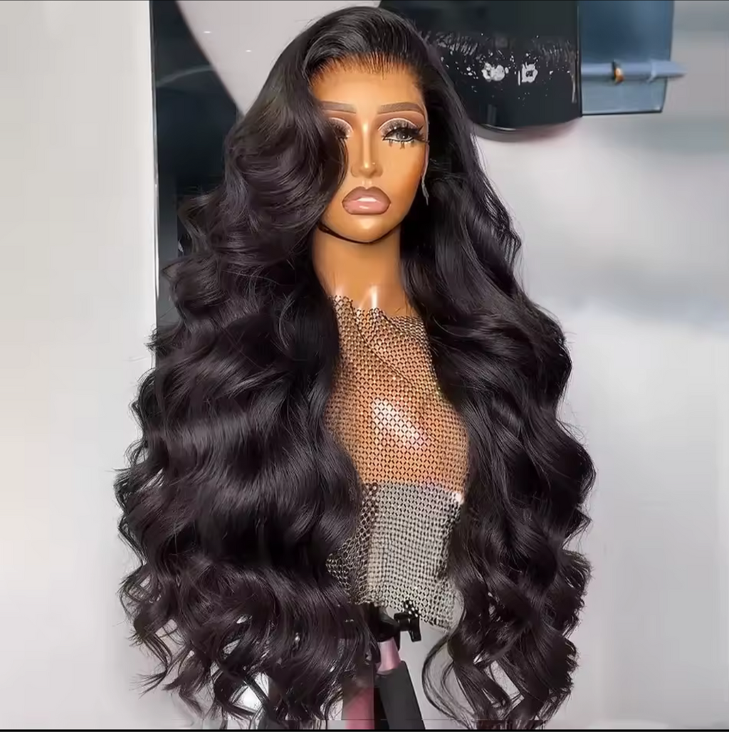 Vietnamese SDD M Hairline Body Wave Glueless Lace Front Wig 300% Density 30inch Wig
