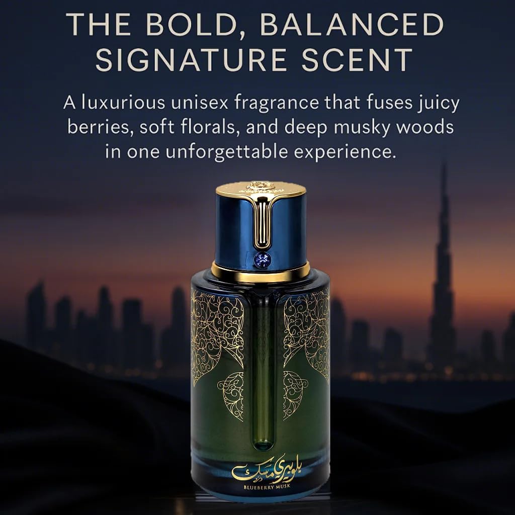 9 O'CLOCK BlueBerry Musk Unisex Perfume | Long Lasting EDP 3.4 Fl Oz
