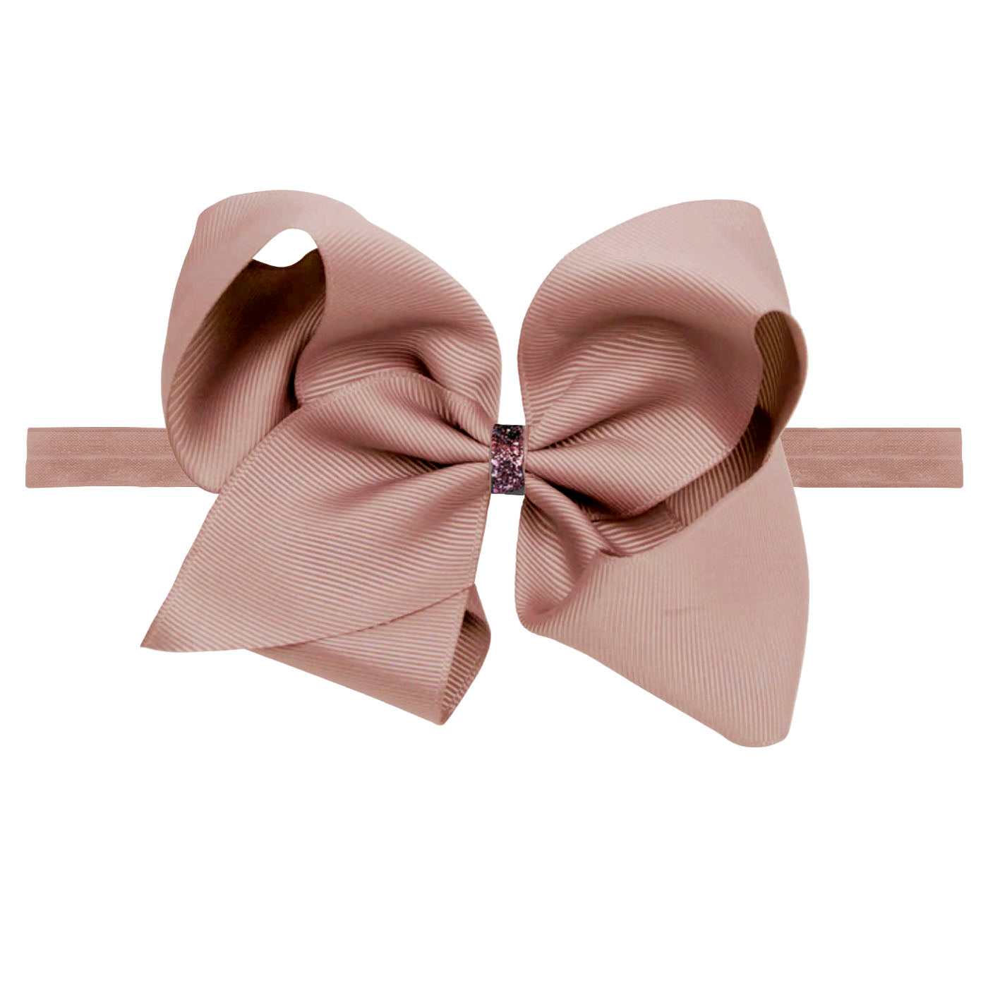 Large Antique Mauve Glitter Baby Headband