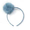 Large Antique Blue Pom Pom Alice Band