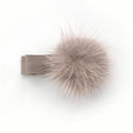 Antique Mauve Pom Pom Hair Clip