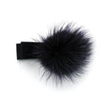 Black Pom Pom Hair Clip