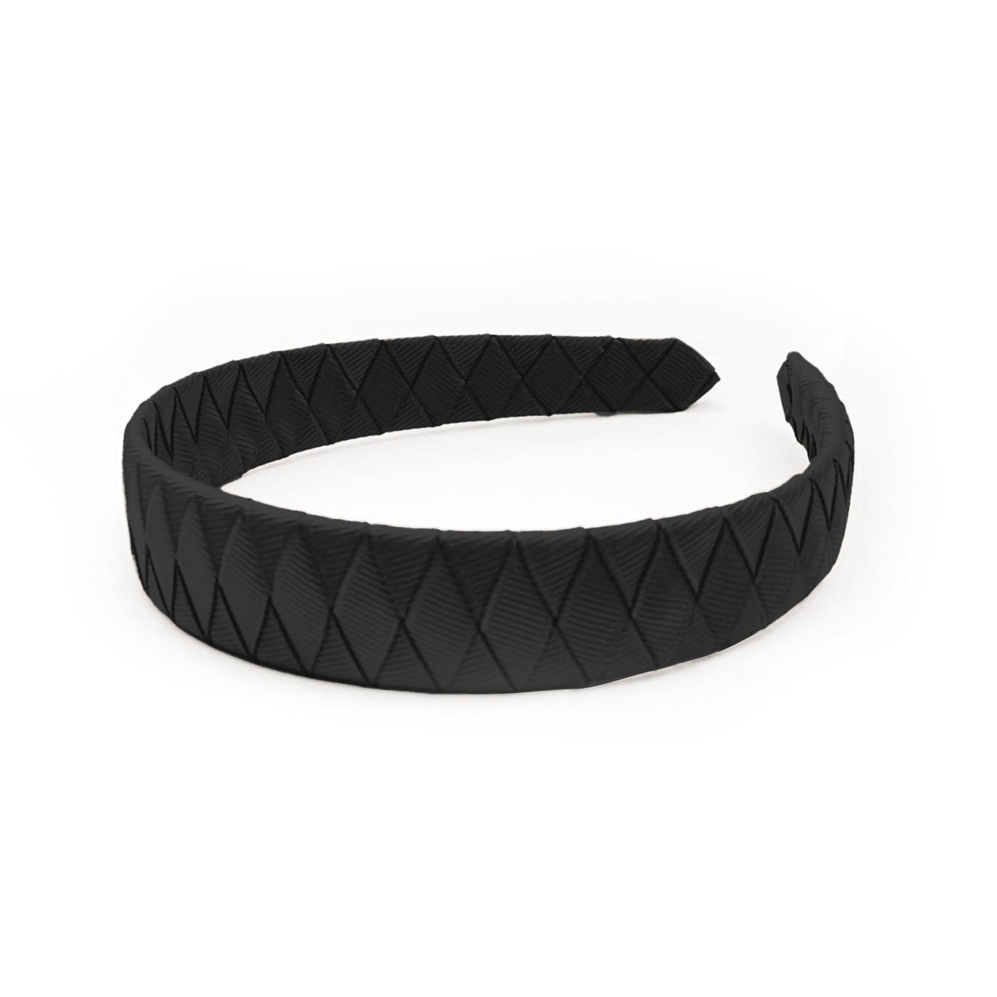 Large Black Braided Alice Band