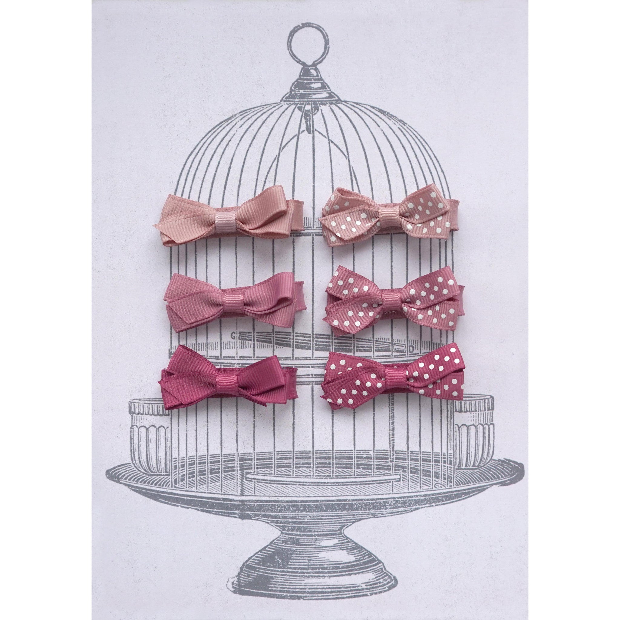 Small Clip Gift Set Pinks & Dots