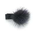 Charcoal Pom Pom Hair Clip