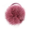 Large Dusty Coral Pom Pom Hair Elastic