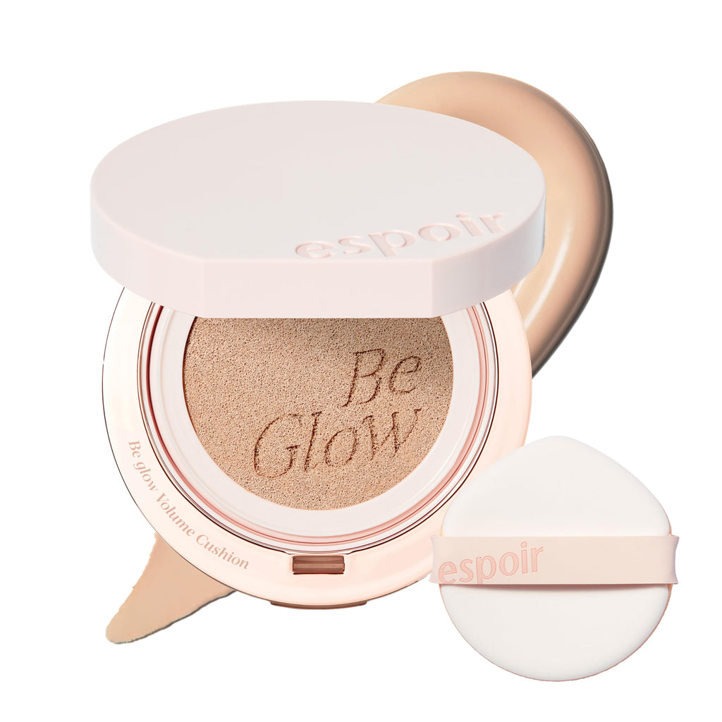Espoir Be Glow Volume Cushion Foundation #22 Petal – Dewy Finish, Lightweight Hydration, Vegan Formula