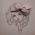 Antique Mauve Medium Clip Greeting Card