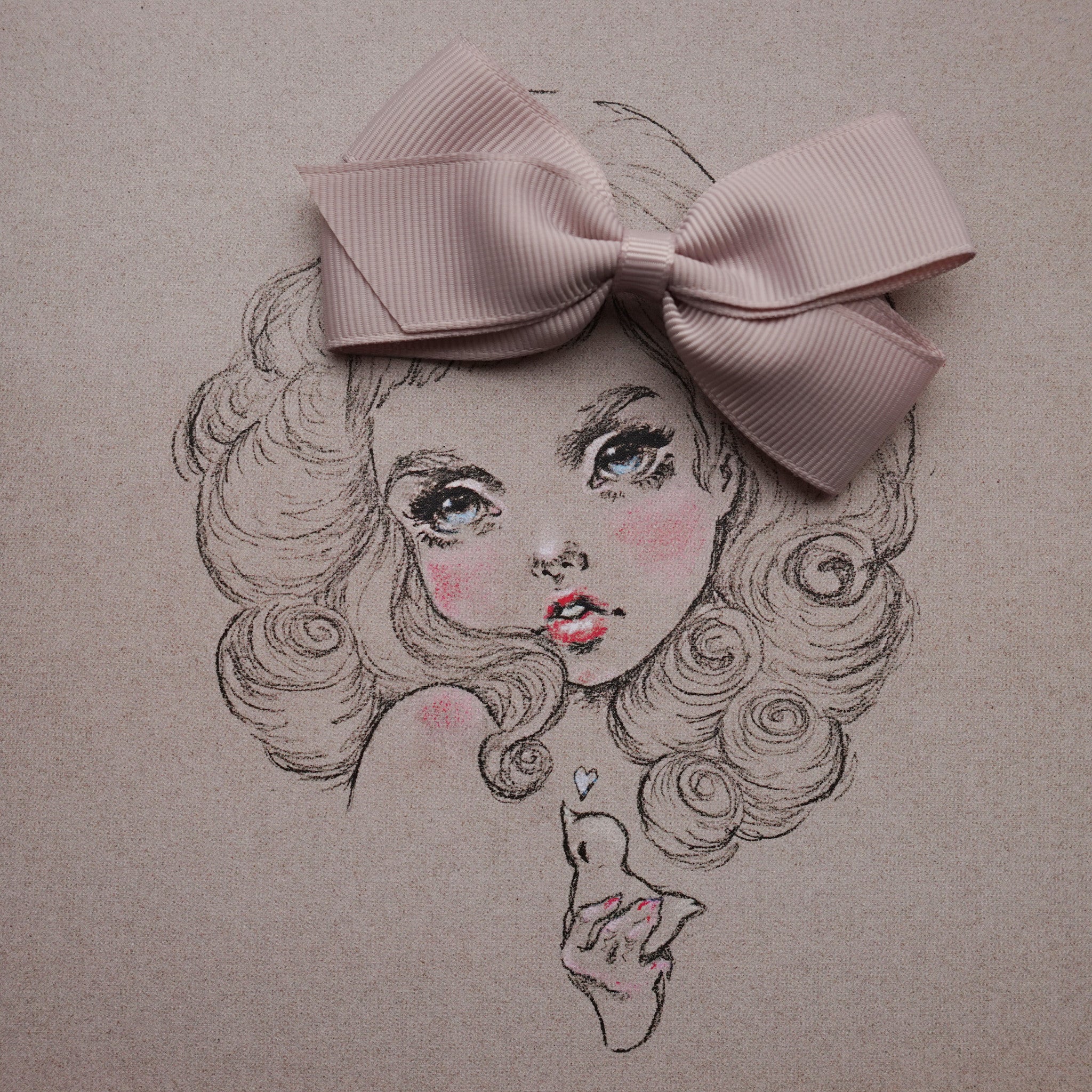 Antique Mauve Medium Clip Greeting Card
