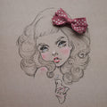 Rosy Mauve Small Dot Clip Greeting Card