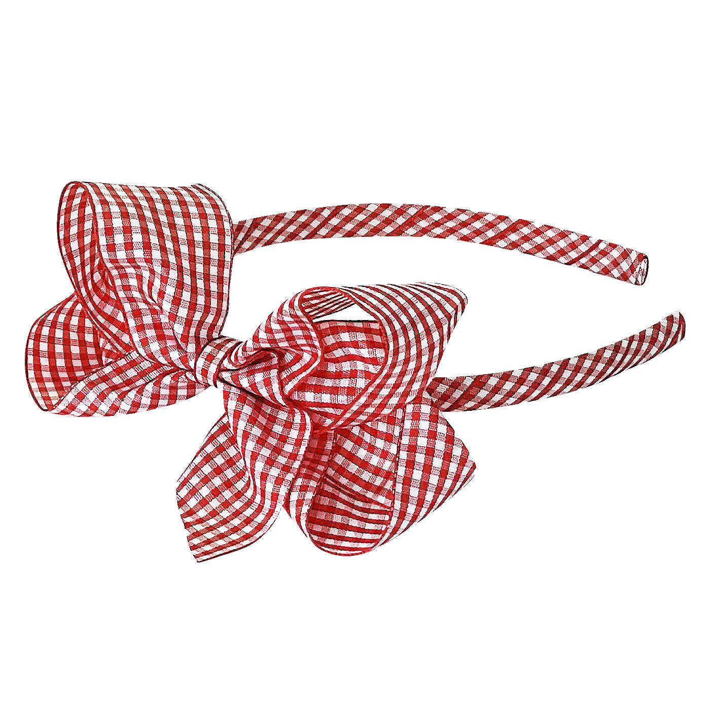 Large Scarlet Gingham Alice Band