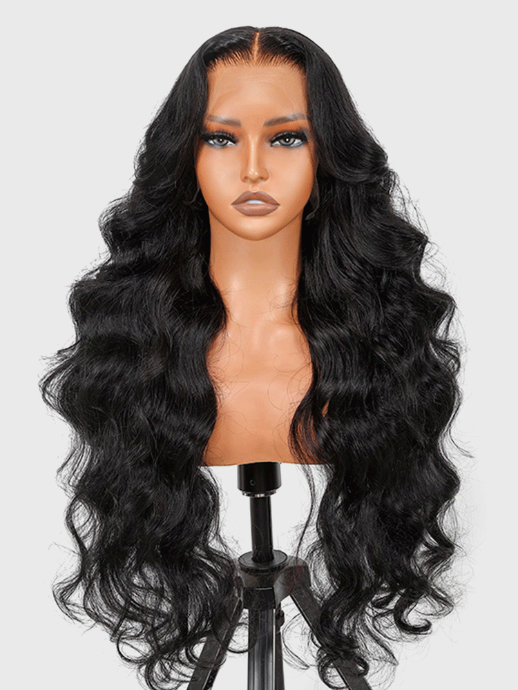 Glueless Ready To Go Wigs Body Wave Pre-Cut HD Undetectable Lace Pre-Bleached Closure