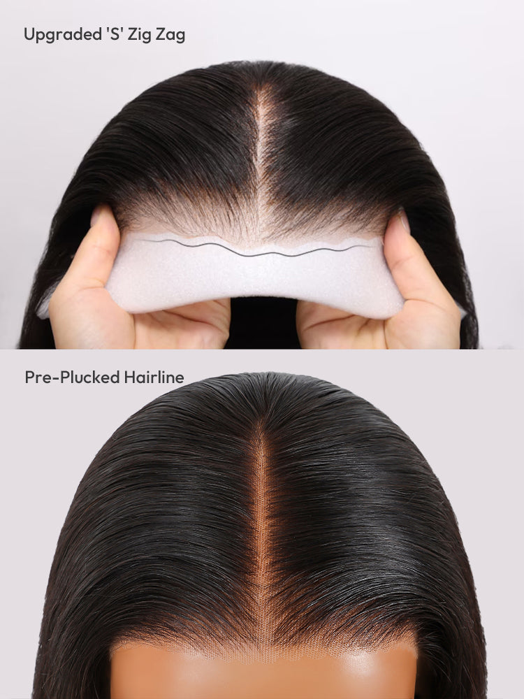 Glueless Ready To Go Wigs Body Wave Pre-Cut HD Undetectable Lace Pre-Bleached Closure