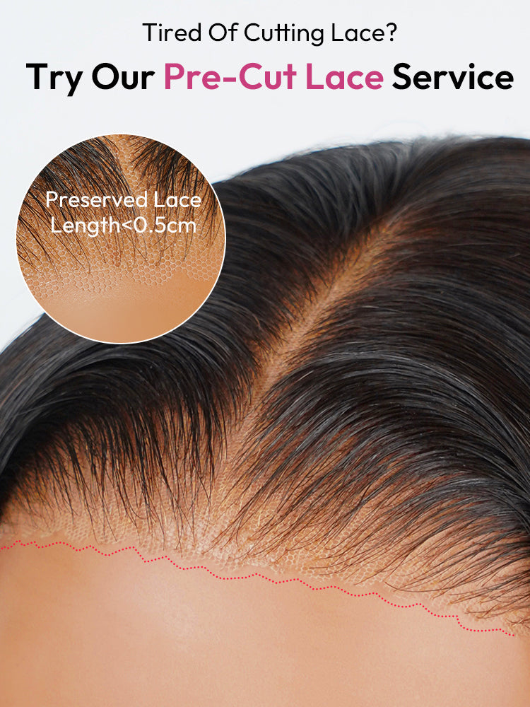 Glueless Ready To Go Wigs Body Wave Pre-Cut HD Undetectable Lace Pre-Bleached Closure