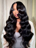 Glueless Ready To Go Wigs Body Wave Pre-Cut HD Undetectable Lace Pre-Bleached Closure