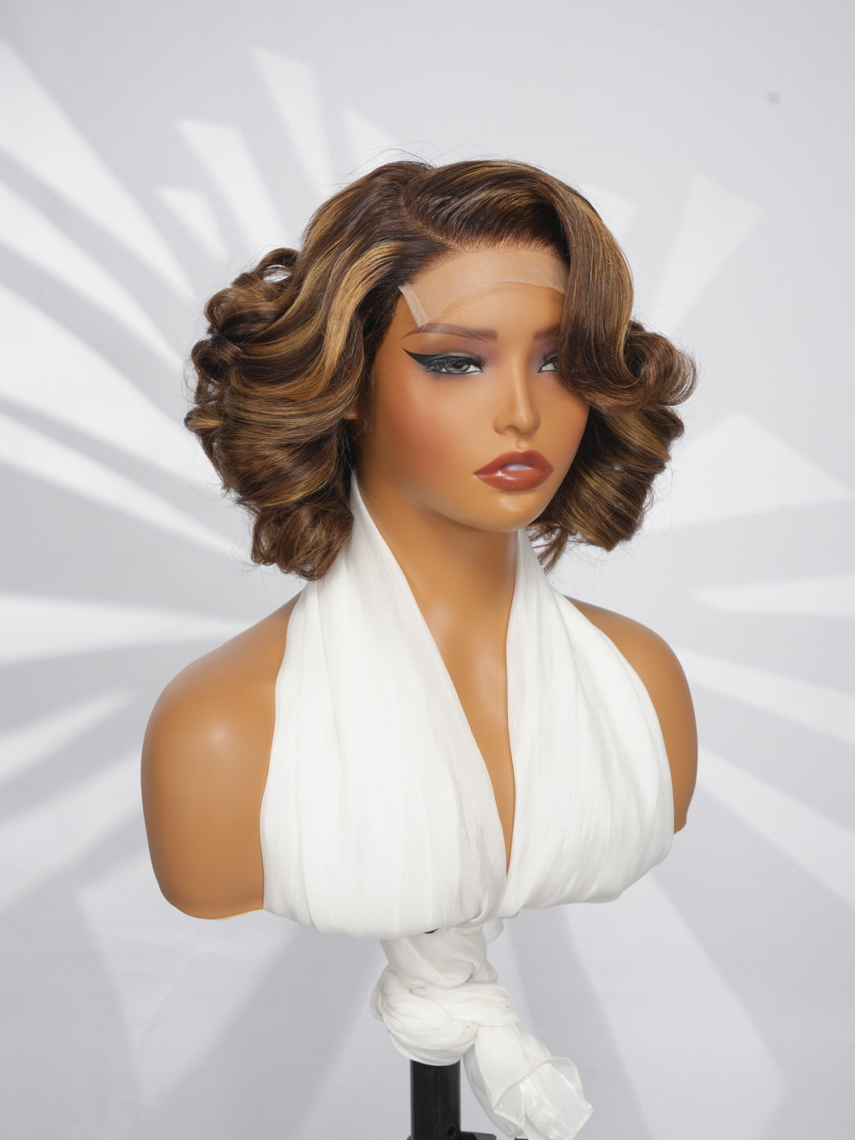 Chic Luxe Hair Glueless Pre Styled Ready To Wear Curly Short Bob Human Hair Lace Front Wig | 250% | 100% Human Hair
