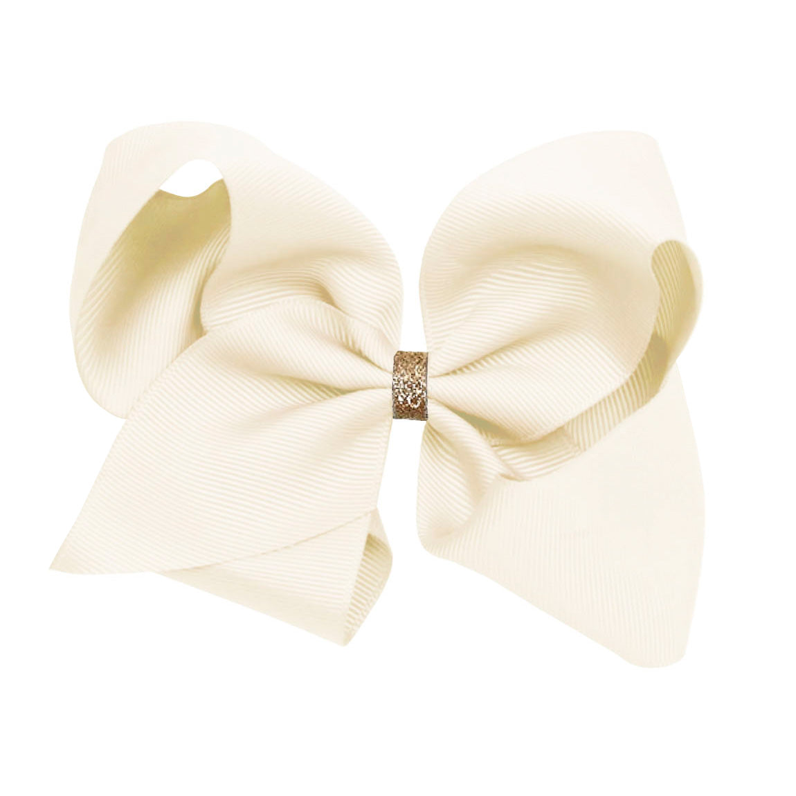 Large Ivory Glitter Hair Clip