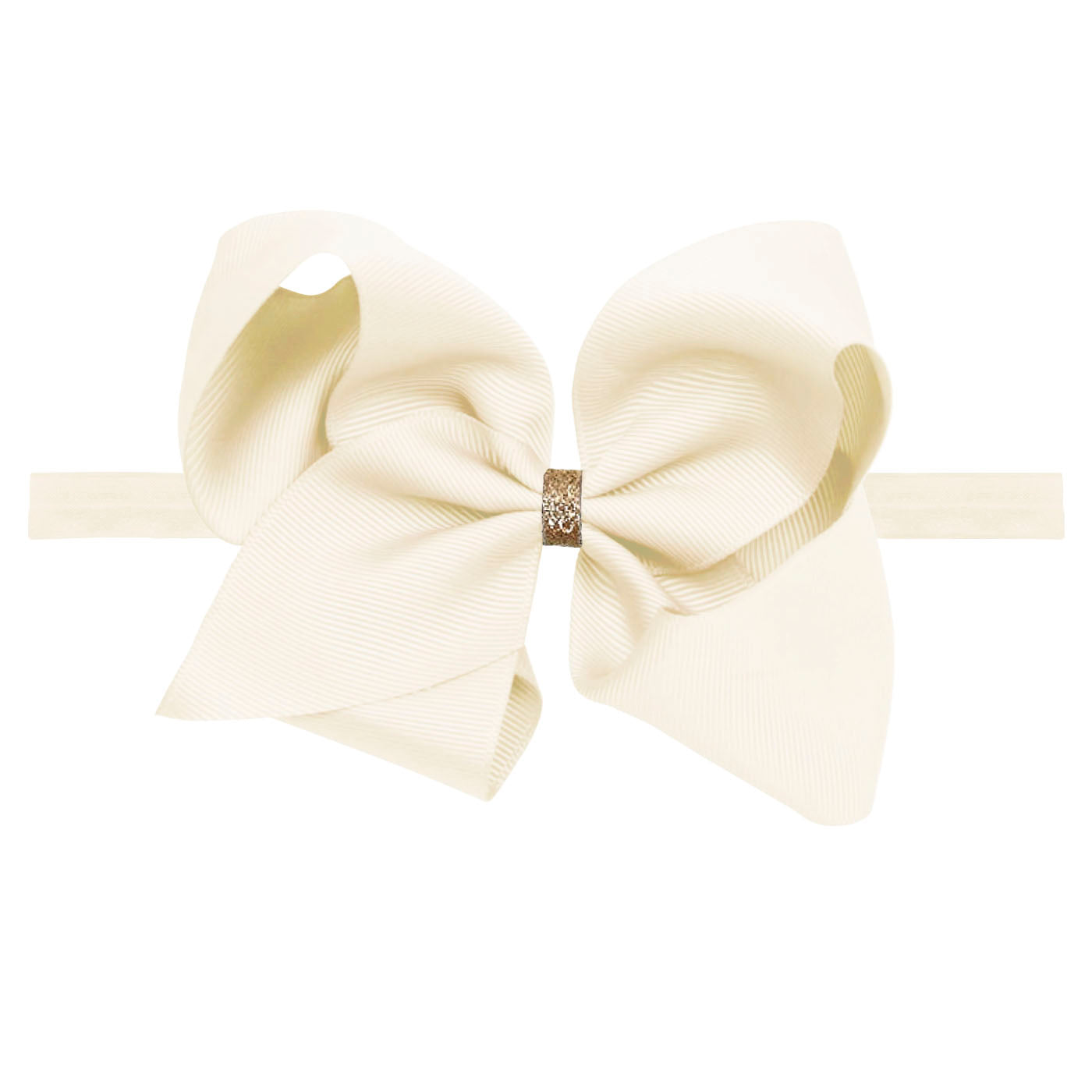 Large Ivory Glitter Baby Headband